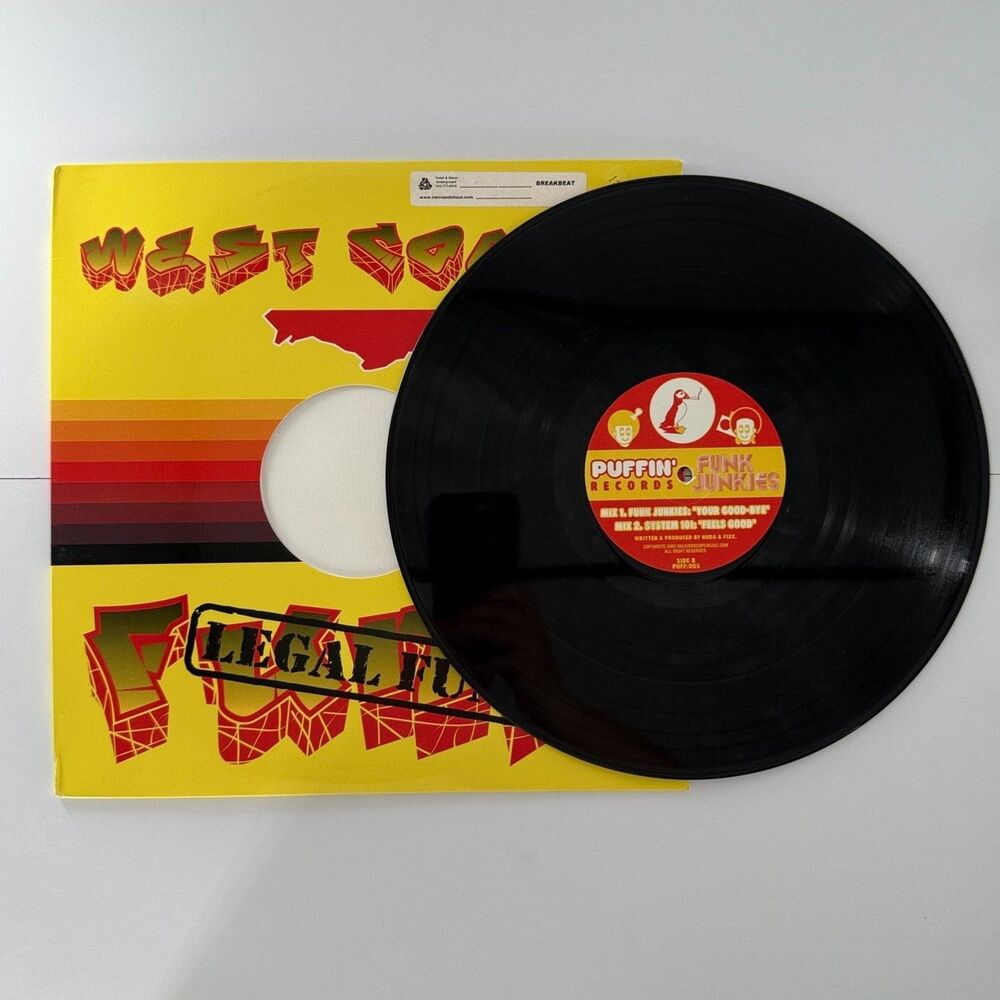 West Coast Funk Puffin Records 12” Vinyl Funk Junkies System 101 #41